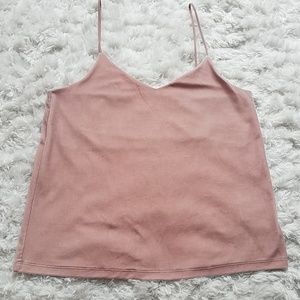 Velvet light pink top